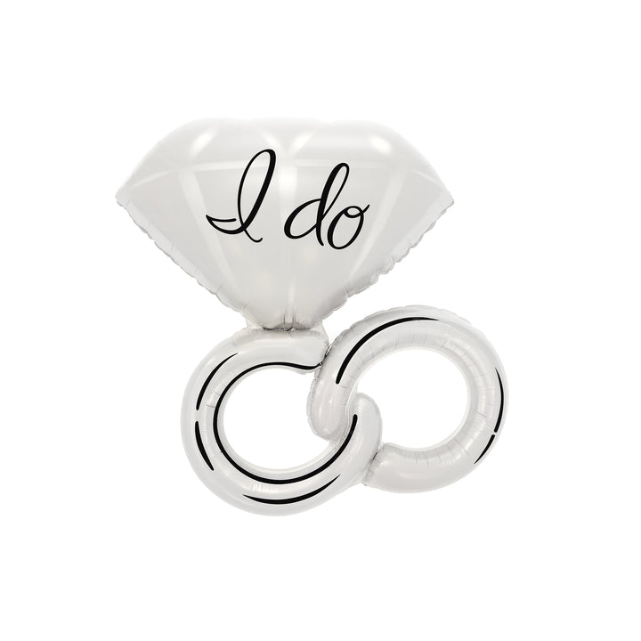 I Do Engagement Ring Foil Balloon in Silver, 41-inch