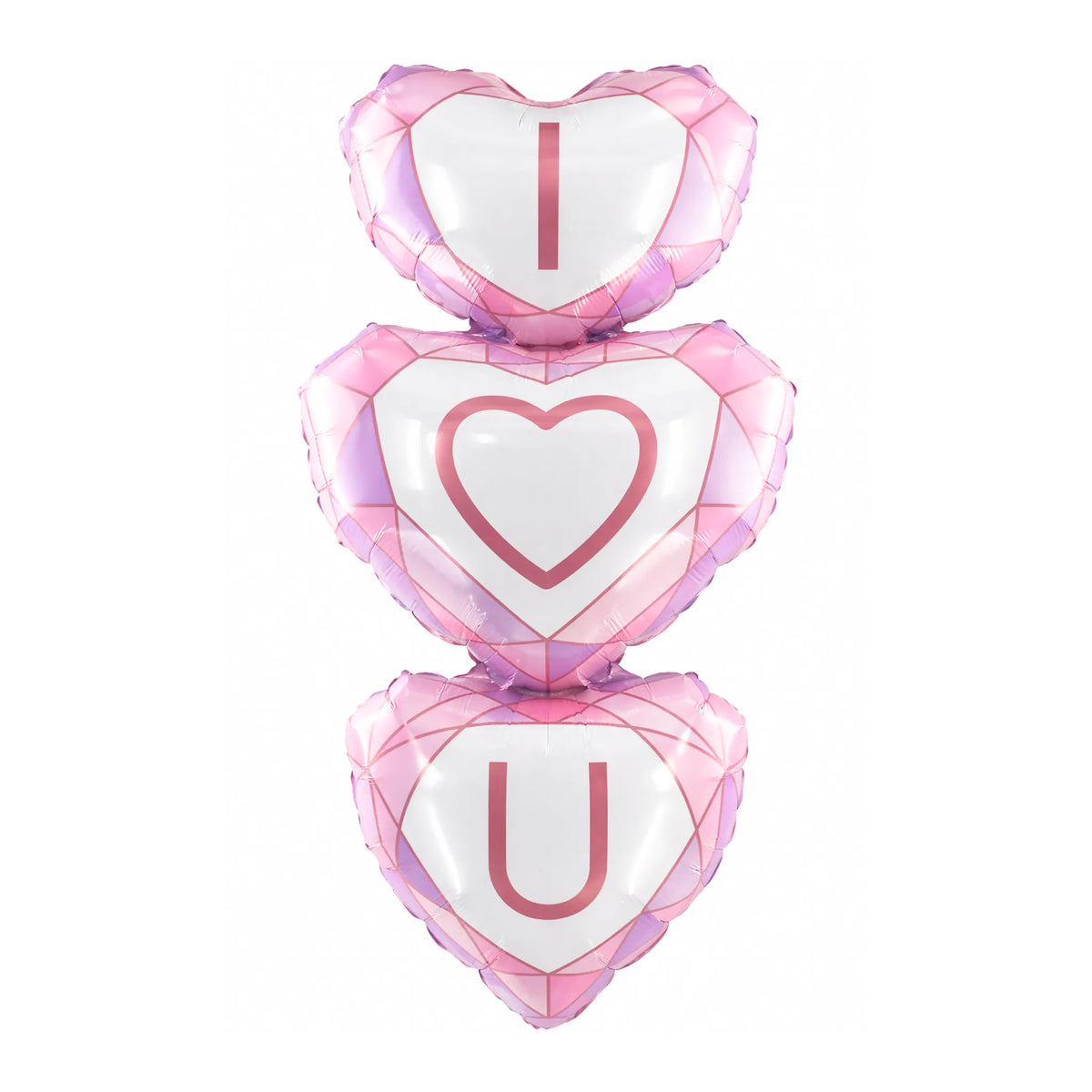44.5 Inch I Love You Pink Heart Foil Balloon Set – Romantic Party Decoration