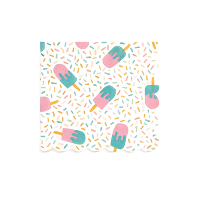 Ice Cream Party Napkin 10-count – Popsicle & Sprinkles Design
