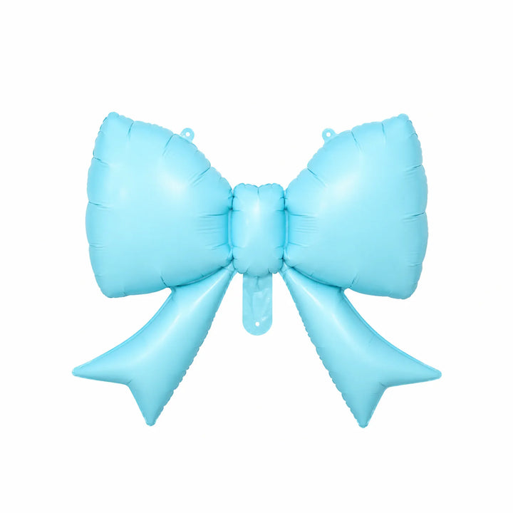 Light Blue Large Bow Foil Balloon, 38.6 x 29.5-inch – Baby Shower Party Balloon