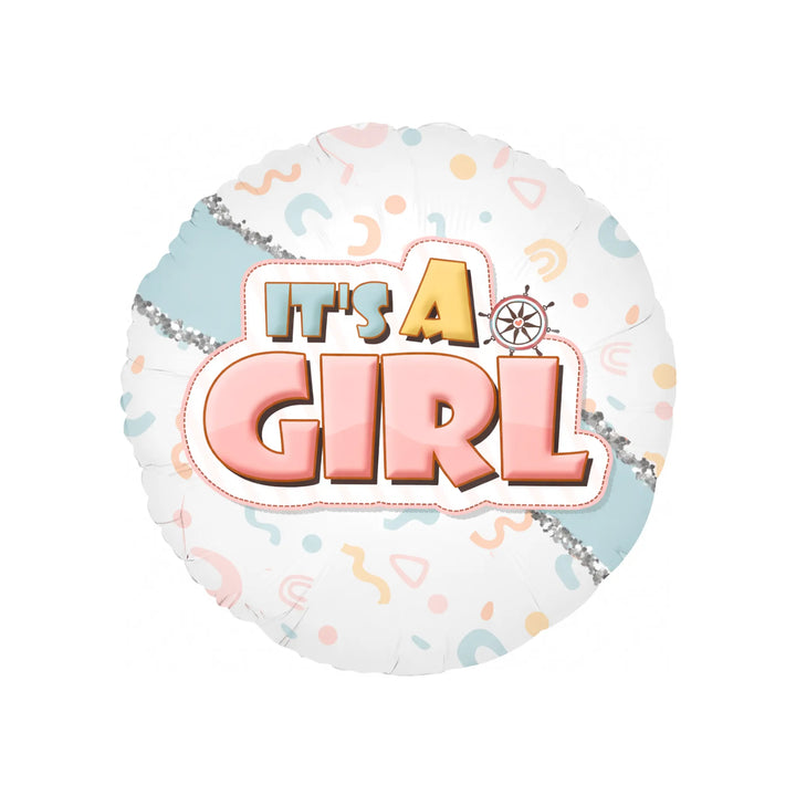 It’s A Girl 18 Inch Round Foil Balloon for Baby Shower Decorations