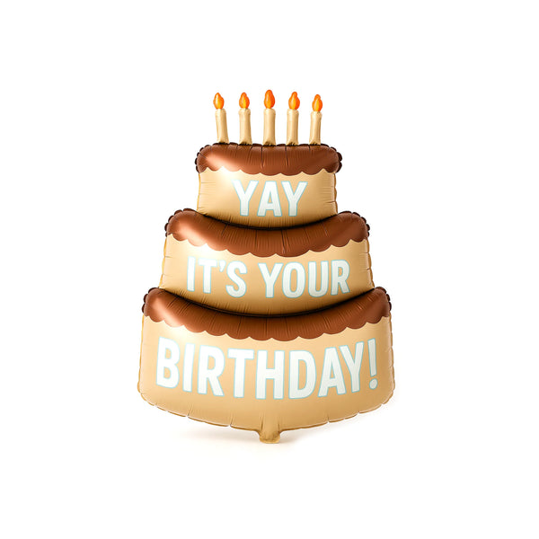 It's Your Birthday Tiered Cake Foil Balloon, 40.5-inch