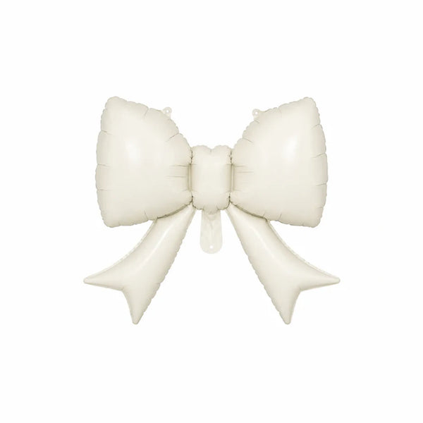 Ivory Bow Foil Balloon, 21.7 x 16.9-inch – Decorative Party Balloon