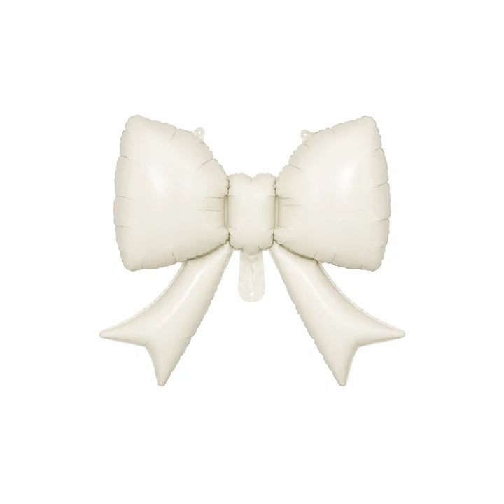 Ivory Bow Foil Balloon, 21.7 x 16.9-inch – Decorative Party Balloon