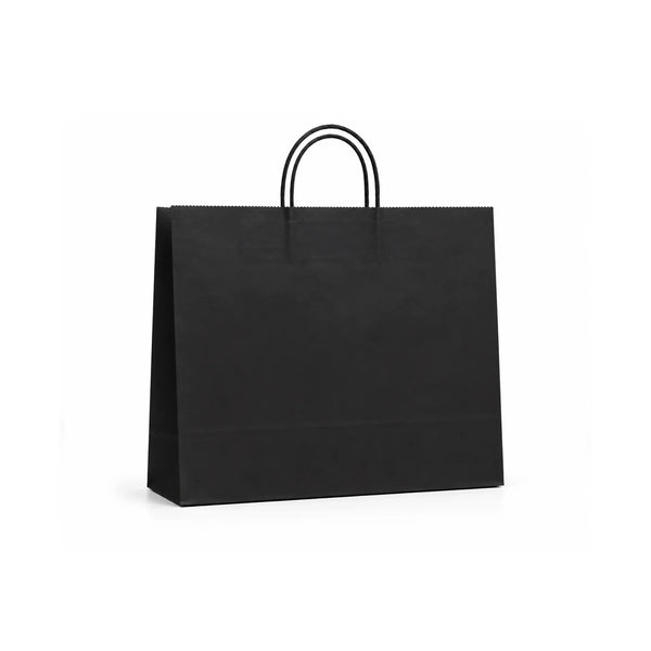 Large Black Paper Gift Bags with Handles, 15 Pack – 12.6 x 10.6 in