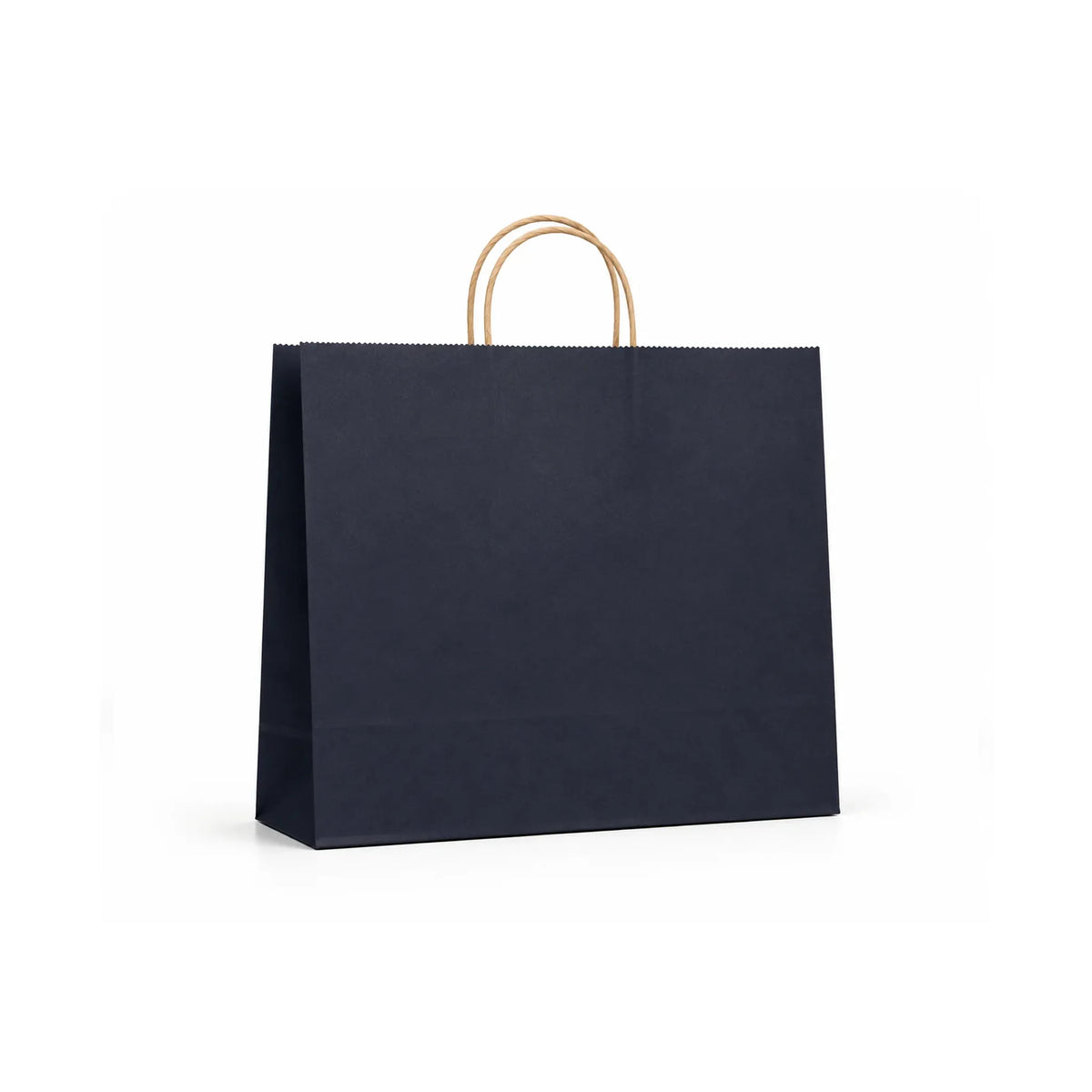 Large Dark Navy Paper Gift Bags with Kraft Handles, 15 Pack – 12.6 x 10.6 in
