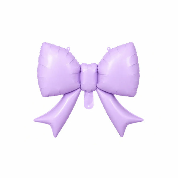 Lavender Bow Foil Balloon, 21.7 x 16.9-inch – Decorative Party Balloon