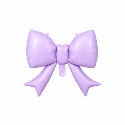 Lavender Bow Foil Balloon, 21.7 x 16.9-inch – Decorative Party Balloon