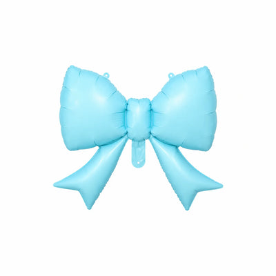 Light Blue Bow Foil Balloon, 21.7 x 16.9-inch – Decorative Party Balloon