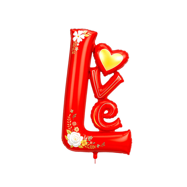 Giant Love Script Foil Balloon in Red, 43-inch