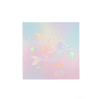 Mermaid Party Napkin, 6.5-inch – Pastel Underwater Design