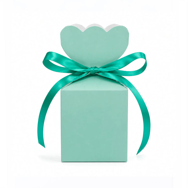 Mint Green Party Favor Box With Satin Ribbon – 50 Pack Wedding and Party Favor Boxes