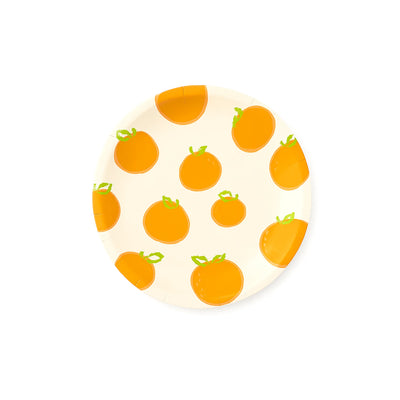 Orange Fruit Small Round Plate, 7-inch