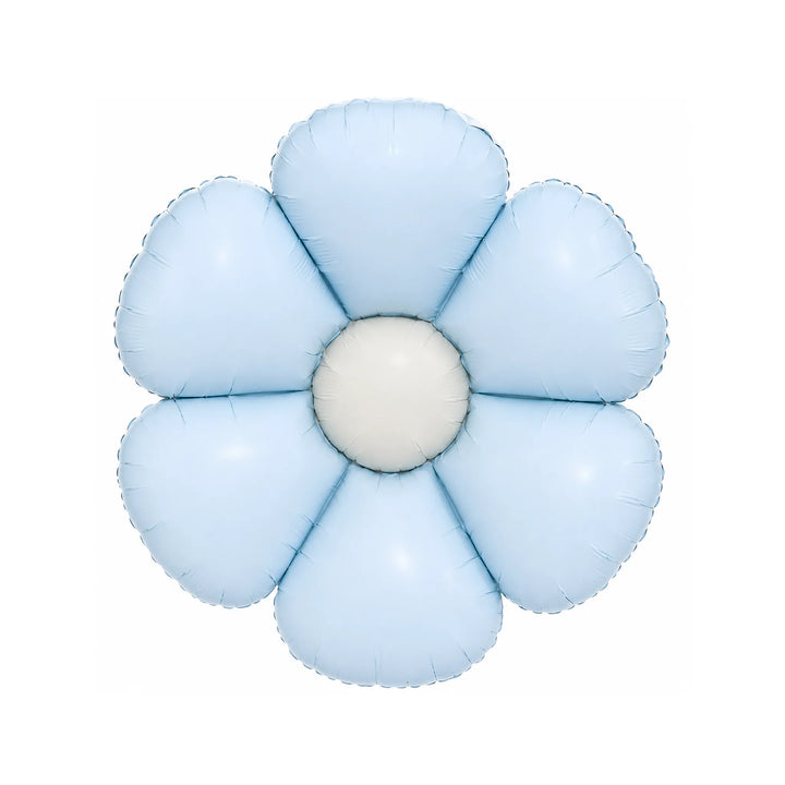 Pastel Blue Flower Foil Balloon, 23.6 x 18.9-inch – Baby Shower Balloon