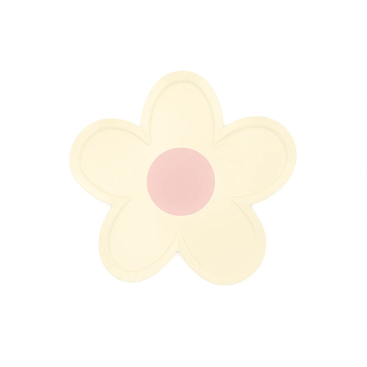 Pastel Daisy Shaped Plate, 9-inch – Pink Center Floral Plate