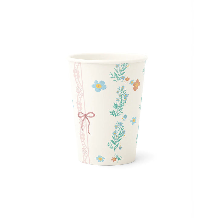 Pastel Garden Floral Paper Cup, 9oz – Spring Flowers Cup