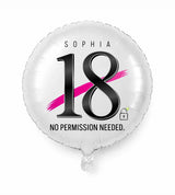 Personalized 18 birthday balloon — No Permission Needed · Style 01