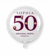 Personalized 50 birthday balloon — Original Parts. Mostly · Style 01