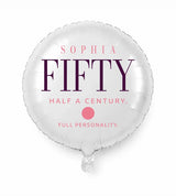 Personalized 50 birthday balloon — Half A Century. Full Personality · Style 01
