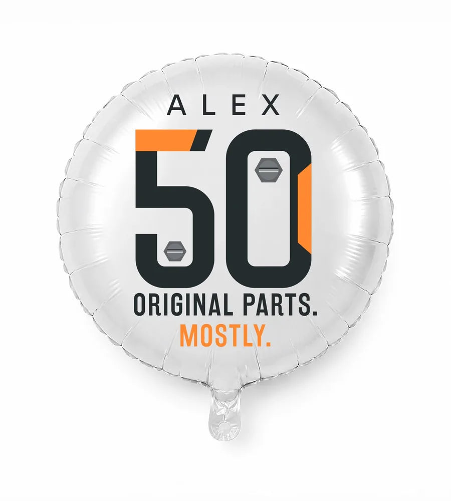 Personalized 50 birthday balloon — Original Parts. Mostly · Style 02