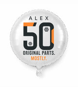Personalized 50 birthday balloon — Original Parts. Mostly · Style 02