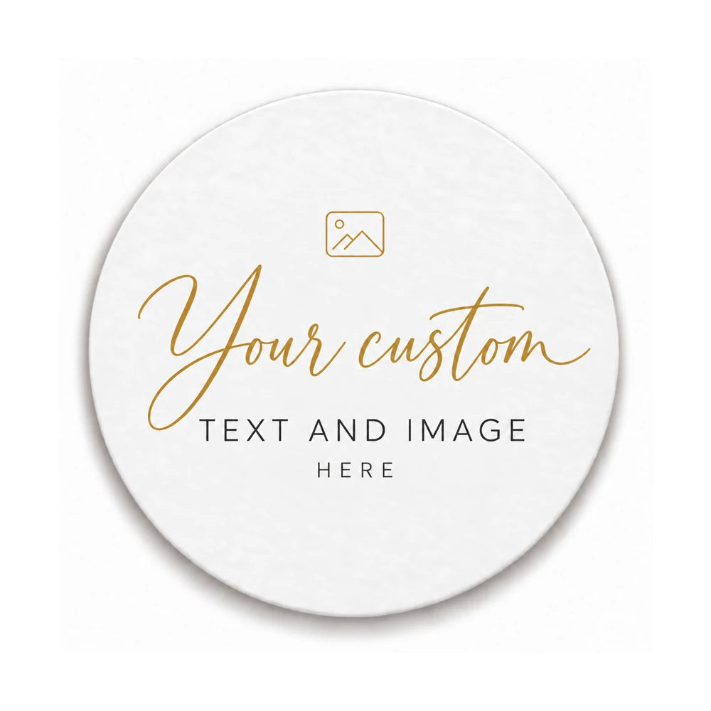 Custom Round Paper Coasters – Personalized 4-Inch