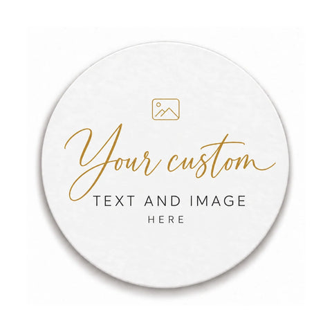 Custom Paper Coasters — Round or Scalloped