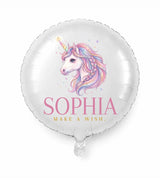 Unicorn Personalized Balloon — Make a wish