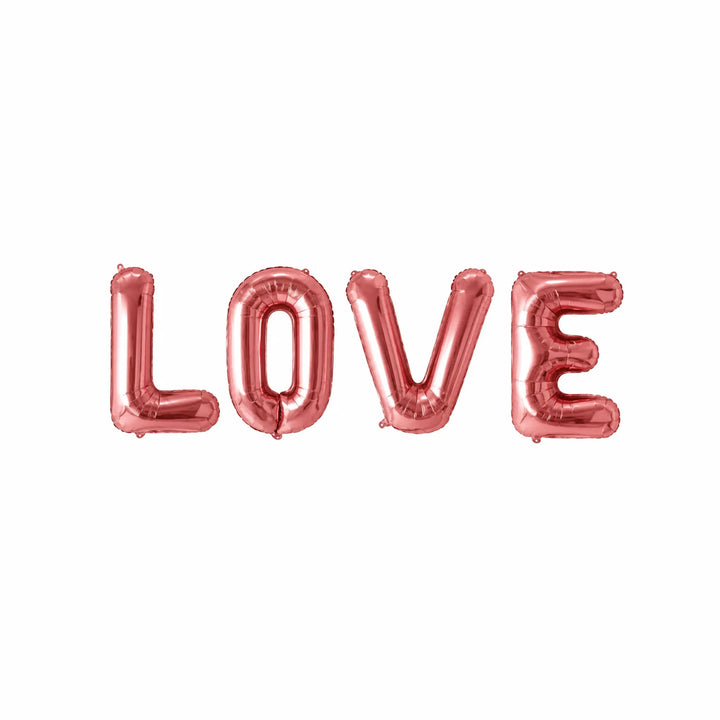 Pink  LOVE Foil Balloon Banner, 31.9-inch – Valentine’s Day and Anniversary Decoration