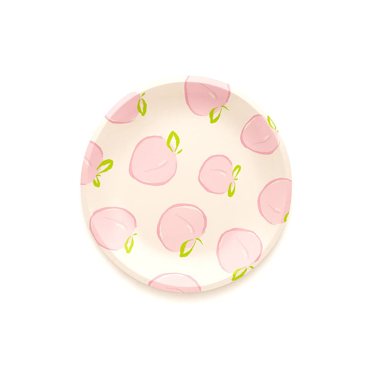 Pink Peach Pattern Small Party Plate, 7-inch