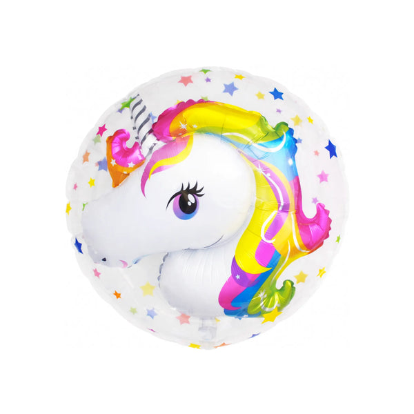 Rainbow Unicorn Bubble Foil Balloon 24 Inch for Unicorn Birthday Party Decorations