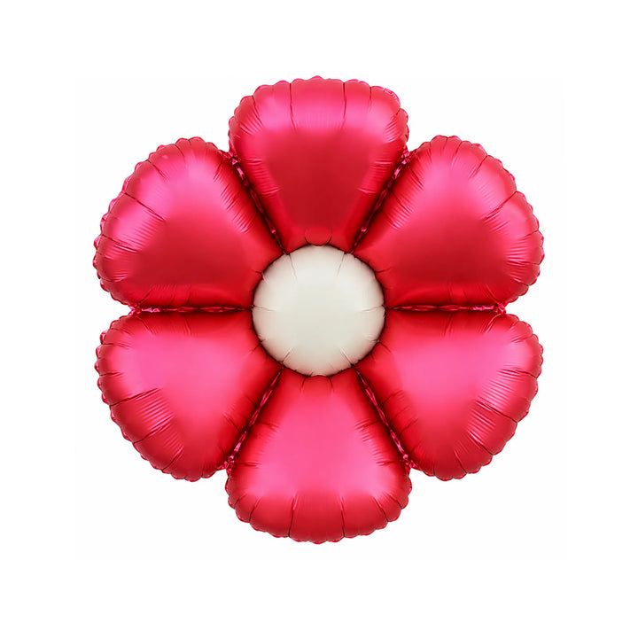 Red Flower Foil Balloon, 23.6 x 18.9-inch – Garden Party Balloon