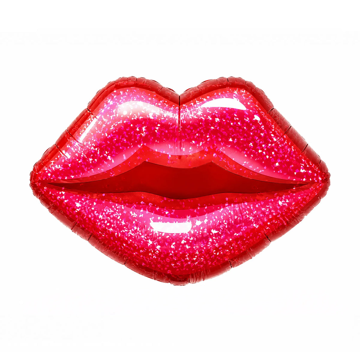 Red Glitter Lips Foil Balloon, 27.6 x 25.6-inch – Valentine’s Day Party Balloon