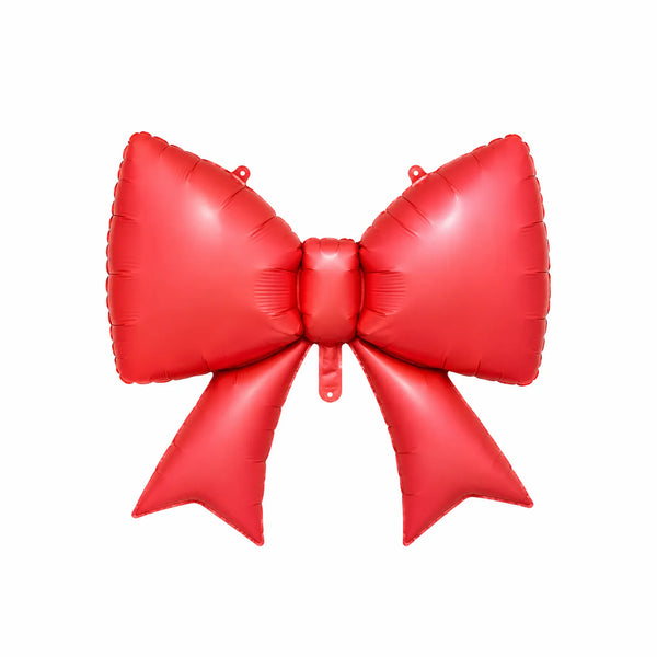Red Large Bow Foil Balloon, 38.6 x 29.5-inch – Birthday and Party Backdrop Balloon