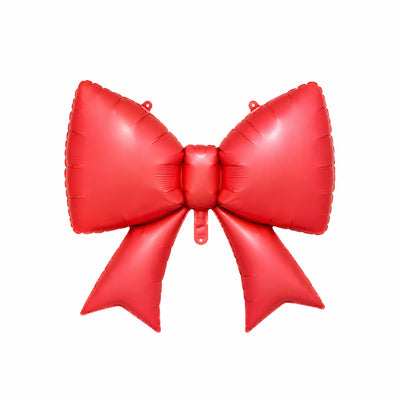Red Large Bow Foil Balloon, 38.6 x 29.5-inch – Birthday and Party Backdrop Balloon