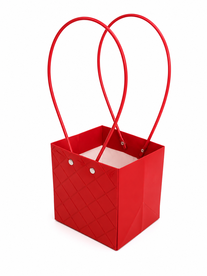 Red Mini Gift Bag with Loop Handles – Small Treat Favor Bag