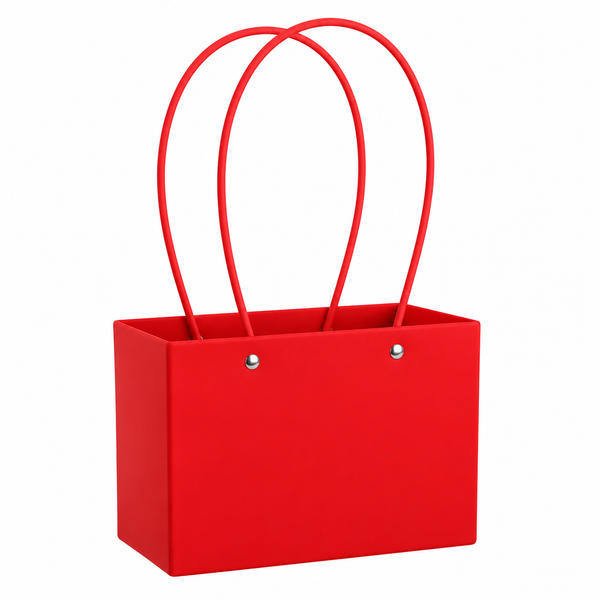 Red Gift Bag with Handles – Small Party Favor Paper Bag