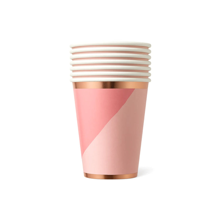 Pink & Rose Gold Party Cup, 9oz – Blush Two-Tone Cup