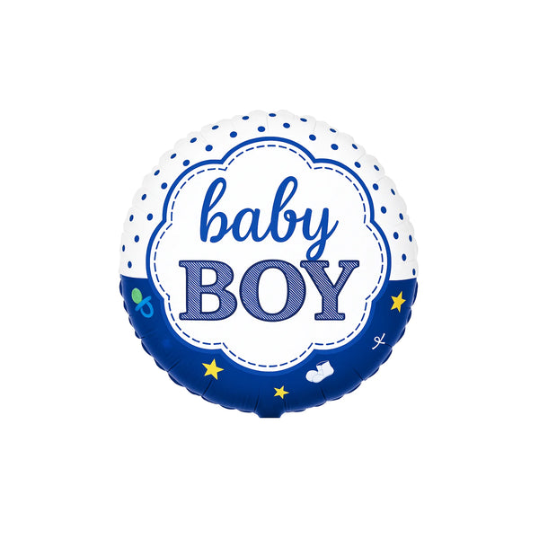 Round Baby Shower Foil Balloon "Baby Boy", 18-inch