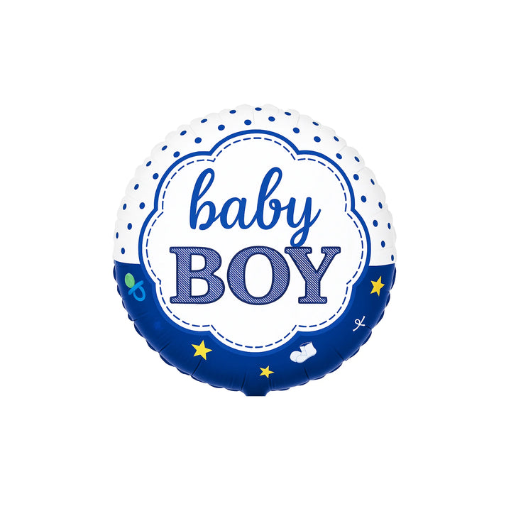Round Baby Shower Foil Balloon "Baby Boy", 18-inch