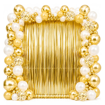 Shiny Gold Foil Fringe Curtain Party Backdrop Decoration