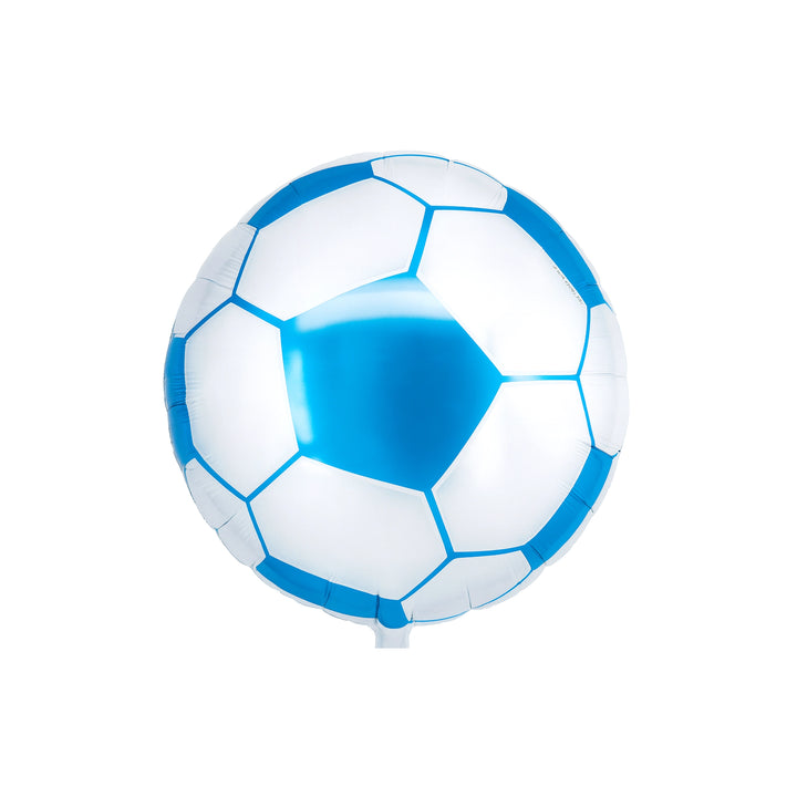 Soccer Ball Foil Balloon in Blue & White, 18-inch