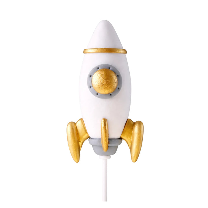 Space Rocket Cake Topper, 2.80-inch – Galaxy Party Cake Decoration