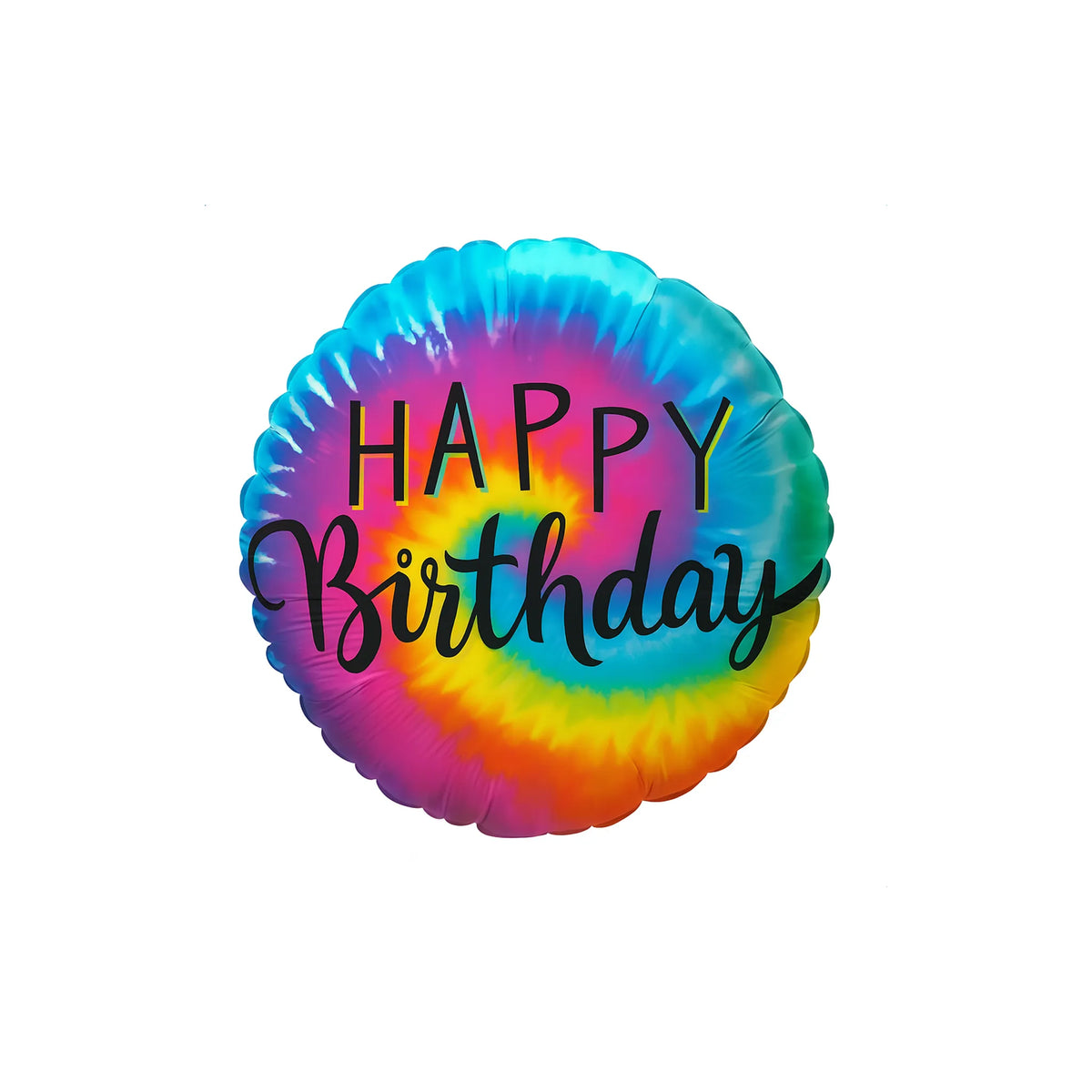 Tie-Dye Happy Birthday Foil Balloon, 18-inch