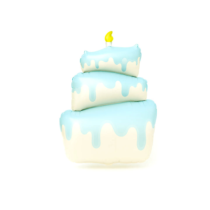 Tiered Birthday Cake Foil Balloon in Blue, 38-inch