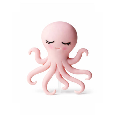 Pink Octopus Cake Topper, 2.75-inch Height – Cute Ocean Theme Cake Decoration