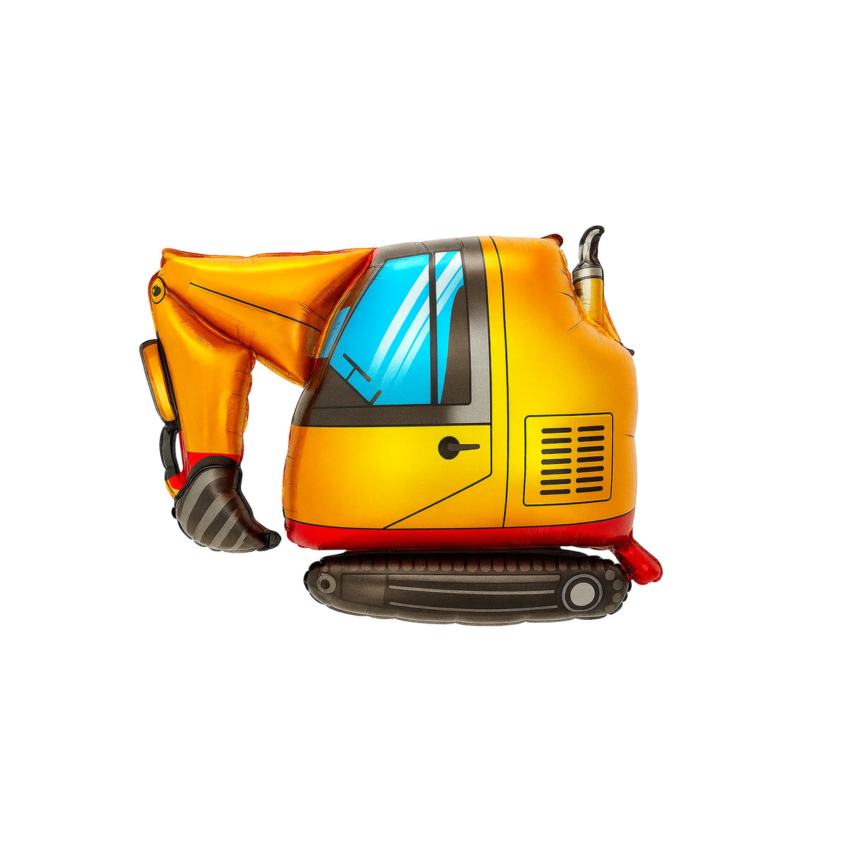 Yellow Excavator Foil Balloon, 30-inch